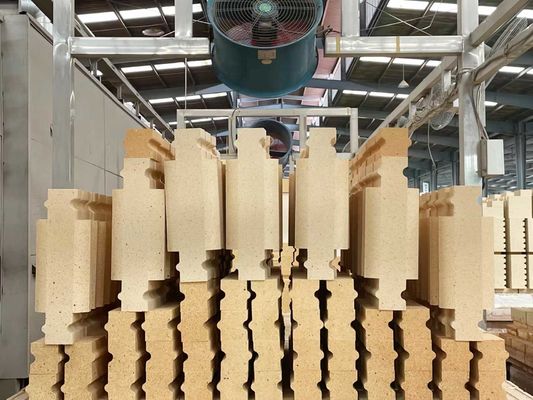 55-65% Al2O3 Carbon Roaster High Alumina Fire Brick Bentuk Khusus